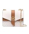 Michael Michael Kors Greenwich Shoulder Bag In White