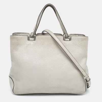 Pre-owned Michael Michael Kors Grey Leather Anabelle Tote