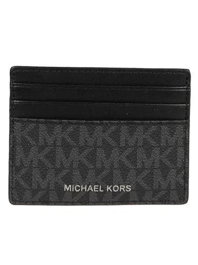 Michael Michael Kors Greyson Credit Card Holder In Black