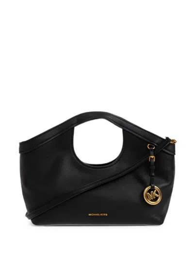 Michael Michael Kors Haddie Leather Tote Bag In Black