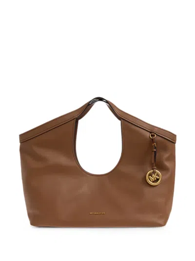 Michael Michael Kors Haddie Leather Tote Bag In Brown
