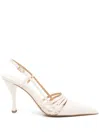 Michael Michael Kors 100mm Leather Pumps In Sand