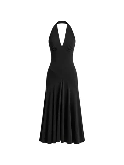 Michael Michael Kors Halter-neck Dress In Black