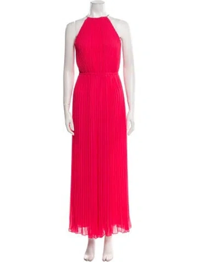 Pre-owned Michael Michael Kors Halterneck Long Dress W/ Tags In Red