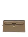 Michael Michael Kors Hamilton Chain-strap Lock Clutch In Brown