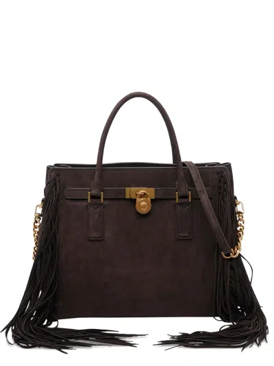 Michael Michael Kors Hamilton Fringed Tote Bag In Brown