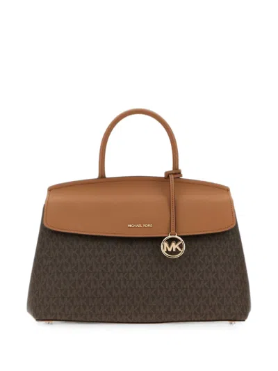 Michael Michael Kors Hamilton Logo-print Monogram-pattern Tote Bag In Brown