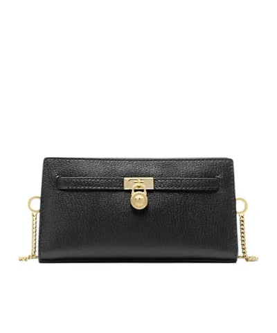 Michael Michael Kors Hamilton Moderne Extra-small Signature Logo Convertible Crossbody Bag In Black