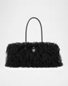Michael Michael Kors Hamilton Moderne Faux Fur Shoulder Bag In Black
