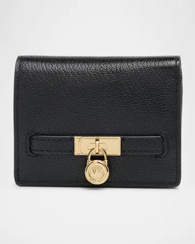 Michael Michael Kors Hamilton Moderne Grain Leather Wallet In Black
