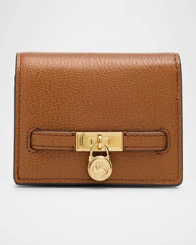 Michael Michael Kors Hamilton Moderne Grain Leather Wallet In Brown