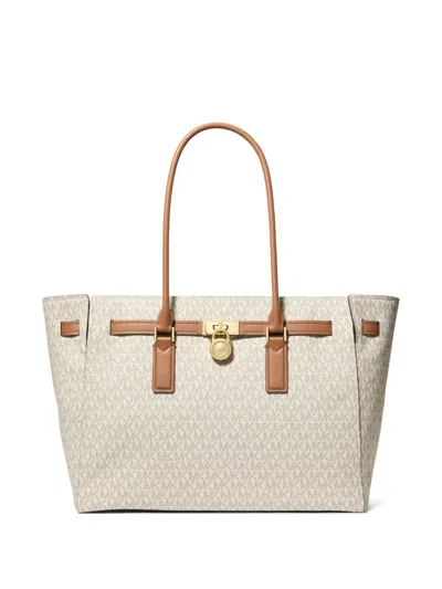Michael Michael Kors Hamilton Moderne Large Signature Logo Tote Bag In Pattern