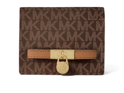 Michael Michael Kors Hamilton Moderne Small Compact Wallet Wallet Handbags Brown/acorn: One Size