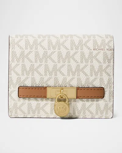 Michael Michael Kors Hamilton Moderne Small Logo-print Canvas Wallet In Multi