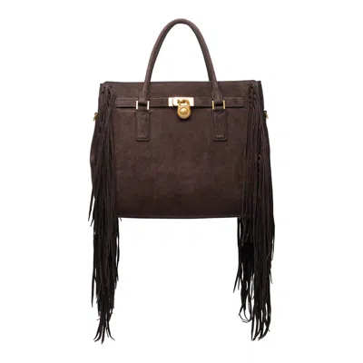 Michael Michael Kors Hamilton Satchel Bag In Brown
