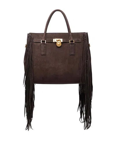 Michael Michael Kors Hamilton Satchel Bag In Brown