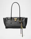 Michael Michael Kors Hamilton Small Grained Leather Tote Bag In Black