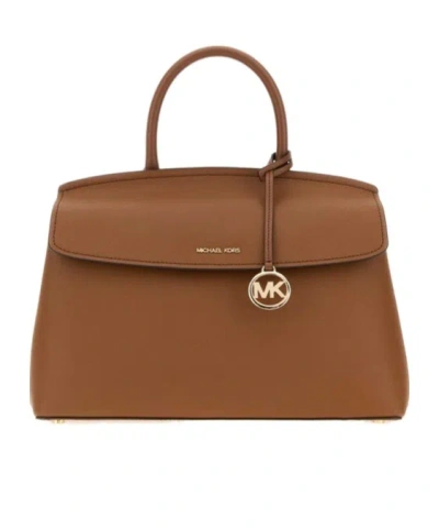 Michael Michael Kors Michael By Michael Kors Michael Hamilton Leather Handbag With Adjustable Shoulder Strap In Blue
