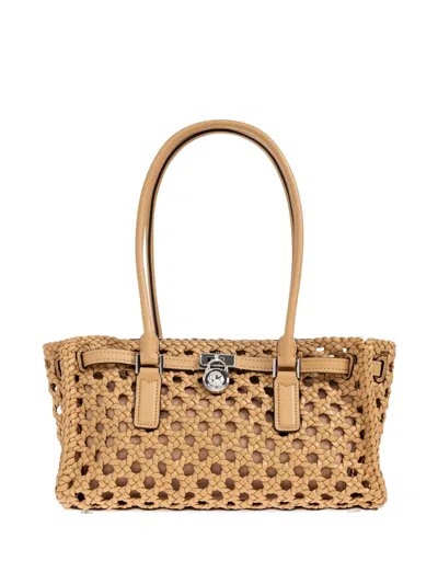 Michael Michael Kors Hamilton Woven Tote Bag In Neutral