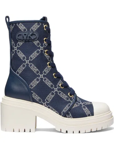 Michael Michael Kors Hanley Chunky-sole Combat Boots In Blue