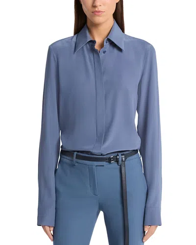 Michael Michael Kors Hansen Silk Shirt In Blue