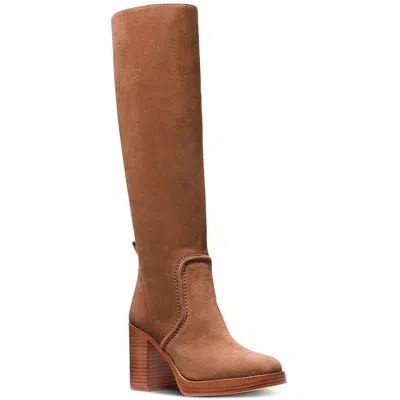Michael Michael Kors Hayden Womens Block Heel Leather Knee-high Boots In Multi