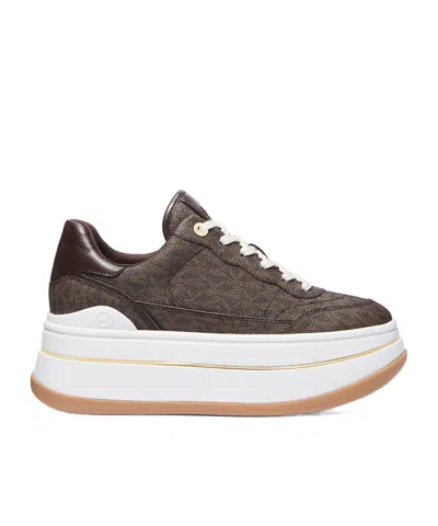 Michael Michael Kors Hayes Platform Sneakers In Brown