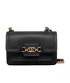 Michael Michael Kors Heather Super-small Leather Shoulder Bag In Black