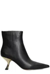 Michael Michael Kors Luna Leather Ankle Boots In Black