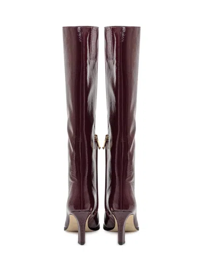 Michael Michael Kors Heeled Boot With Vernice Finish In Oxblood