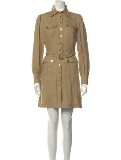 Pre-owned Michael Michael Kors Hemp Mini Dress W/ Tags In Neutrals