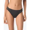 Michael Michael Kors High Leg Bikini Bottom In Black