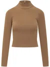 Michael Michael Kors Rear Zipped Mock Neck Jumper In Neutrals