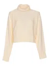 Michael Michael Kors High-neck Logo-plaque Sweater In Neutral