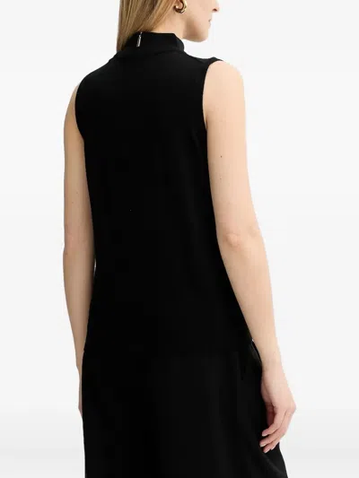 Michael Michael Kors High-neck Sleeveless Tank Top In Black