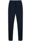 Michael Michael Kors High-waisted Cropped Trousers In Blue