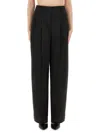 Michael Michael Kors High-waisted Wide Leg Pants With Pleated Front In Black