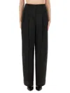 Michael Michael Kors High-waisted Wide Leg Pants With Pleated Front In Black