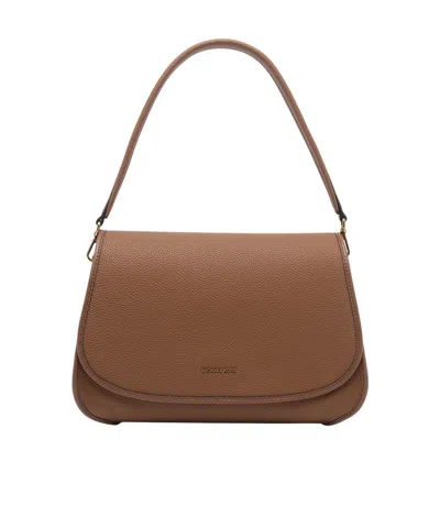 Michael Michael Kors Holmes Medium Pebbled Leather Convertible Messenger Bag In Brown
