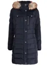 Michael Michael Kors Hooded Puffer Coat In Blue