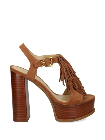 Michael Michael Kors Indra Tassel Sandals In Brown