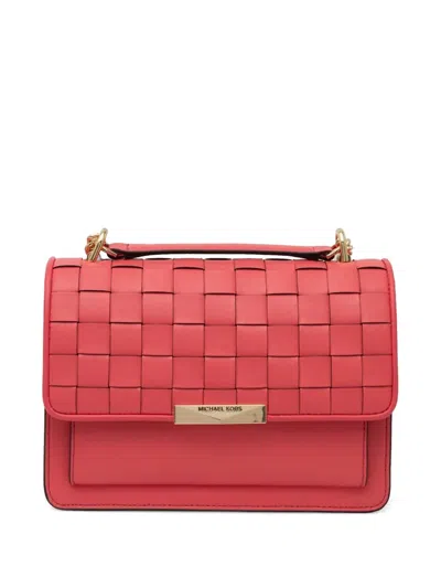 Michael Michael Kors Interwoven Shoulder Bag In Red