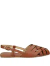 Michael Michael Kors Irene Strappy Flat Sandals In Brown
