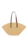 Michael Michael Kors Isa Sm Fan Tote In Beige