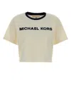 Michael Michael Kors Michael By Michael Kors Ivory Cotton T-shirt In Neutral