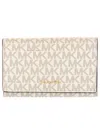 Michael Michael Kors Wallet With All Over Logo In White