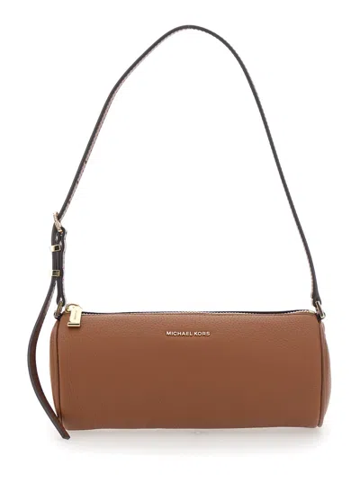 Michael Michael Kors Izzy Sm Barrel Pouchette In Brown
