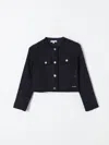 Michael Michael Kors Metallic Knit Jacket In Marine