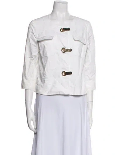 Pre-owned Michael Michael Kors Jacket In White