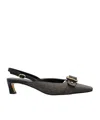 Michael Michael Kors Jaden Slingback Kitten-heel Pumps In Gray